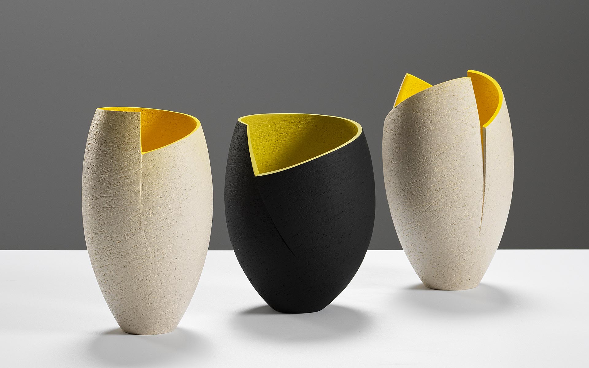 Group of cut and altered vessels