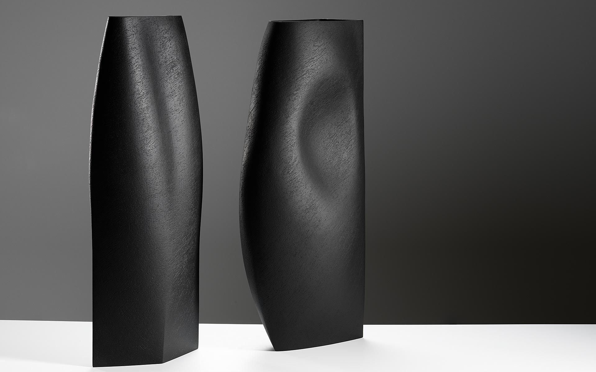 Two black vessels